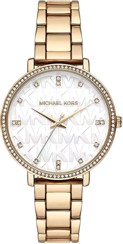  Shop Authentic Michael Kors Pyper Three Hand White Dial Gold Steel Strap Watch For Women - MK4666 - Luxxuri