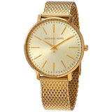  Shop Authentic Michael Kors Pyper Quartz Gold Dial Gold Mesh Strap Watch For Women - MK4339 - Luxxuri