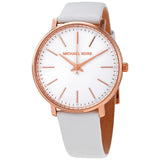  Shop Authentic Michael Kors Pyper Quartz White Dial White Leather Strap Watch For Women - MK2800 - Luxxuri