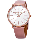  Shop Authentic Michael Kors Pyper Analog White Dial Pink Leather Strap Watch For Women - MK2803 - Luxxuri