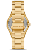  Shop Authentic Michael Kors Raquel Three Hand Crystals Gold Dial Gold Steel Strap Watch For Women - MK7398 - Luxxuri