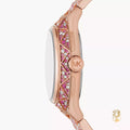  Shop Authentic Michael Kors Raquel Three-Hand Crystals Pink Dial Rose Gold Steel Strap Watch For Women - MK7343 - Luxxuri