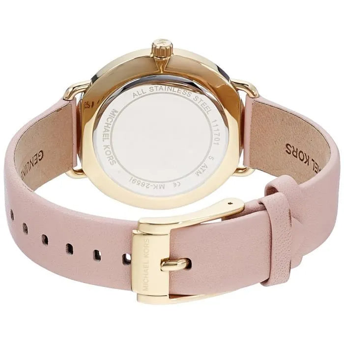  Shop Authentic Michael Kors Portia Quartz White Dial Pink Leather Strap Watch For Women - MK2659 - Luxxuri