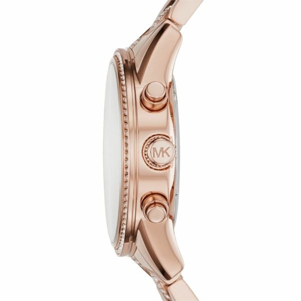 Shop Authentic Michael Kors Ritz Chronograph Rose Gold Dial Rose Gold Steel Strap Watch For Women - MK6485 - Luxxuri