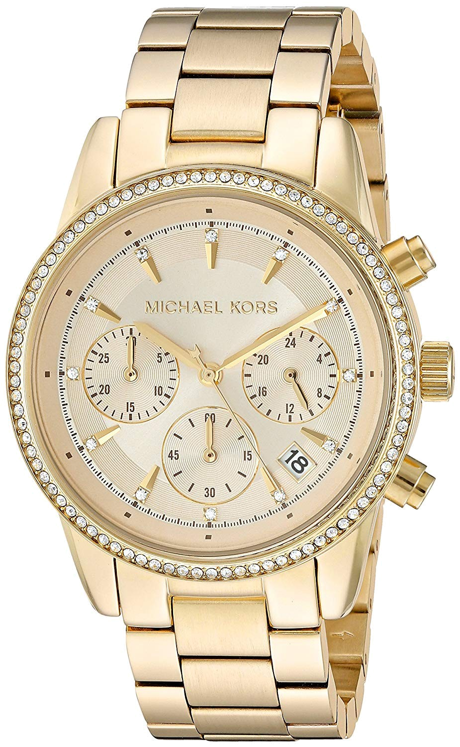  Shop Authentic Michael Kors Ritz Gold Dial Gold Steel Strap Watch for Women - MK6356 - Luxxuri