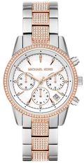  Shop Authentic Michael Kors Ritz Chronograph White Dial Two Tone Steel Strap Watch For Women - MK6651 - Luxxuri
