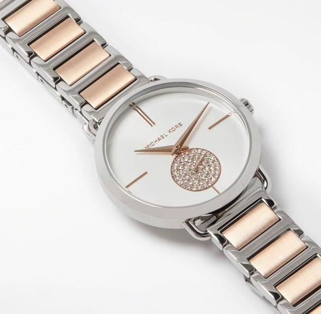  Shop Authentic Michael Kors Portia Quartz Silver Dial Two Tone Steel Strap Watch For Women - MK3709 - Luxxuri