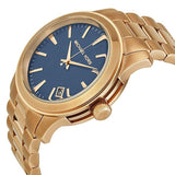  Shop Authentic Michael Kors Runway Blue Dial Rose Gold Stainless Steel Strap Watch for Women - MK7065 - Luxxuri