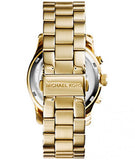  Shop Authentic Michael Kors Runway Chronograph Orange Dial Gold Steep Strap Watch For Women - MK6162 - Luxxuri