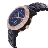  Shop Authentic Michael Kors Runway Chronograph Blue Dial Blue Steel Strap Watch for Women - MK7423 - Luxxuri