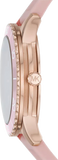  Shop Authentic Michael Kors Runway Three Hand Crystal Pave Dial Pink Rubber Strap Watch For Women - MK6854 - Luxxuri