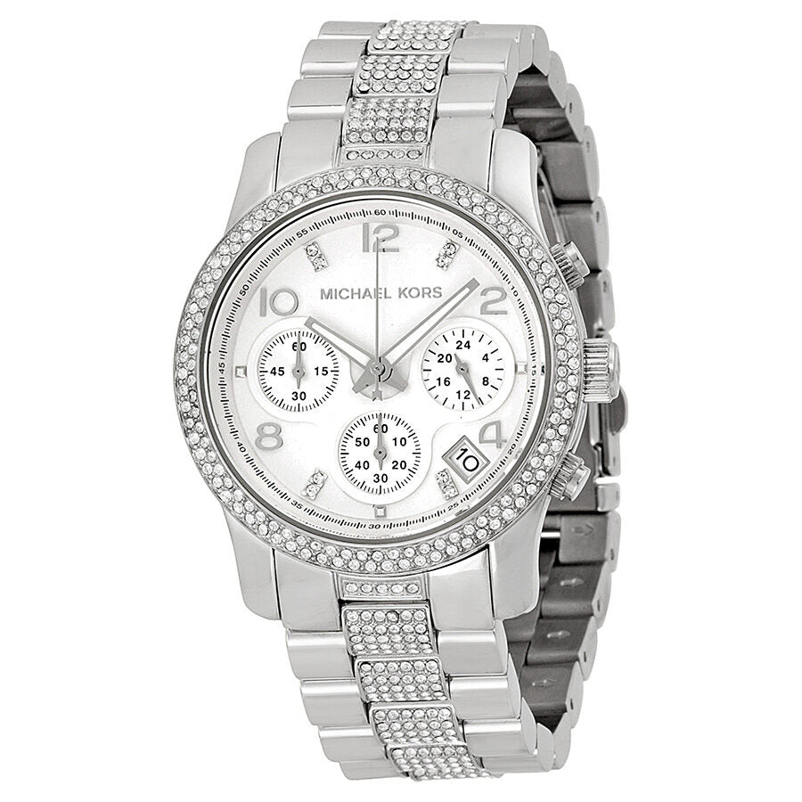  Shop Authentic Michael Kors Brinkley Silver Dial with Diamonds Silver Steel Strap Watch for Women - MK5083 - Luxxuri