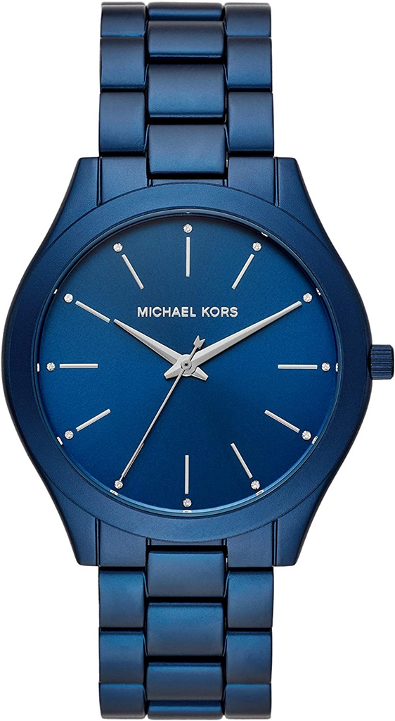  Shop Authentic Michael Kors Slim Runway Quartz Blue Dial Blue Steel Strap Watch For Women - MK4503 - Luxxuri