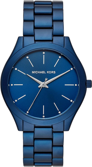  Shop Authentic Michael Kors Slim Runway Quartz Blue Dial Blue Steel Strap Watch For Women - MK4503 - Luxxuri