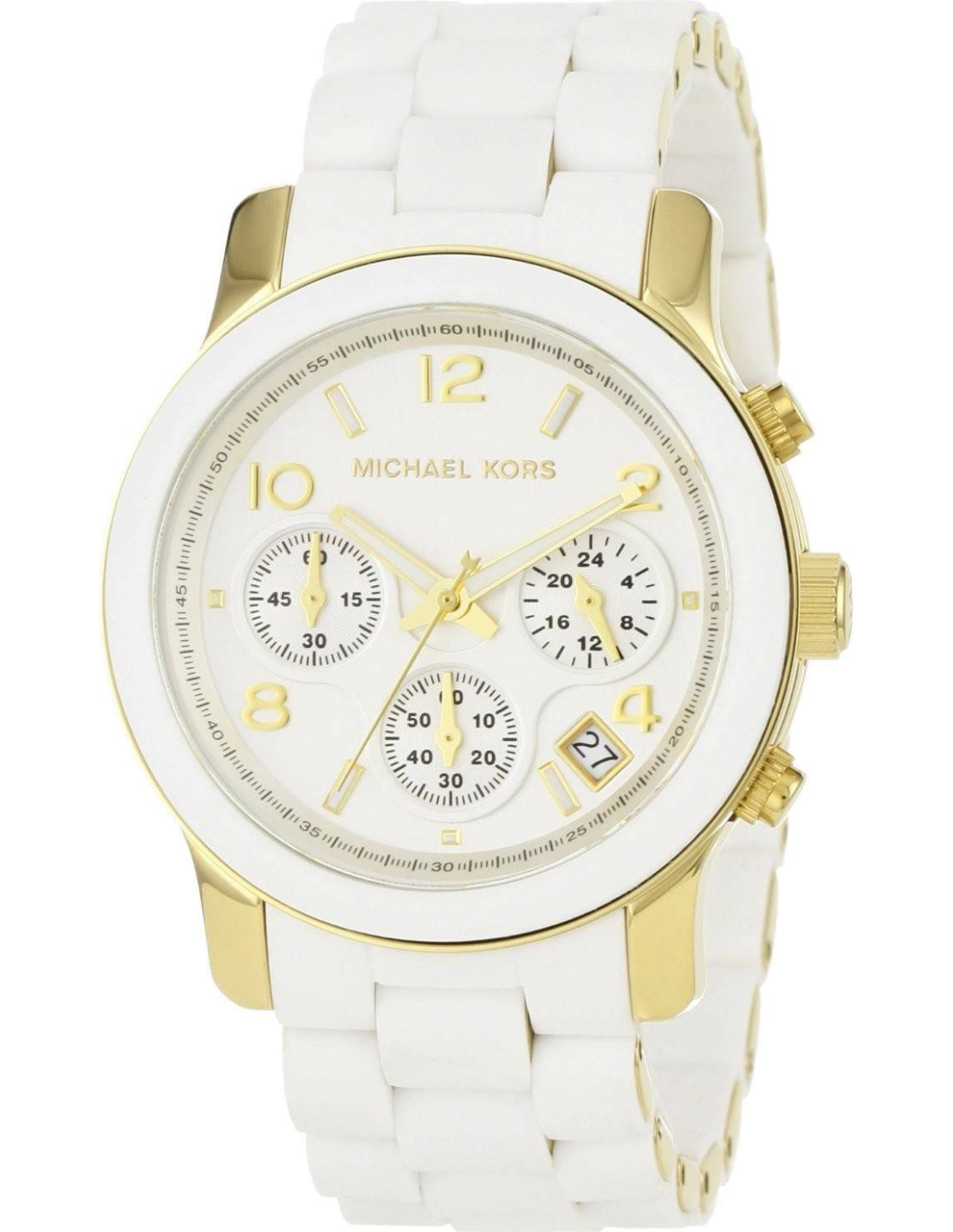 Michael Kors Runway White Dial White Steel Strap Watch for Women - MK5145