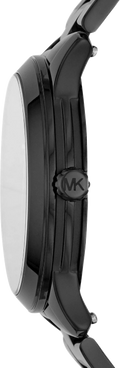 Michael Kors Runway Quartz Black Dial Black Steel Strap Watch For Women - MK6683