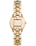 Michael Kors Runway Mercer Analog Brown Dial Gold Steel Strap Watch For Women - MK6855