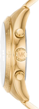  Shop Authentic Michael Kors Runway Three-Hand Gold Dial Gold Steel Strap Watch For Women - MK6911 - Luxxuri
