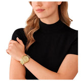  Shop Authentic Michael Kors Runway Chronograph Gold Dial Gold Steel Strap Watch For Women - MK7323 - Luxxuri