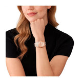  Shop Authentic Michael Kors Runway Chronograph Rose Gold Dial Rose Gold Steel Strap Watch For Women - MK7324 - Luxxuri