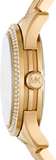  Shop Authentic Michael Kors Runway Three Hand Green Dial Gold Steel Strap Watch For Women - MK7390 - Luxxuri