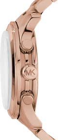 Michael Kors Runway Chronograph Rose Gold Dial Rose Gold Steel Strap Watch for Men - MK8096