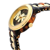  Shop Authentic Michael Kors Runway Three-Hand Brown Dial Two Tone Steel Strap Watch for Women - MK7354 - Luxxuri