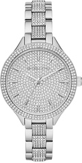 Michael Kors Runway Crystals Silver Dial Silver Steel Strap Watch for Women - MK3822