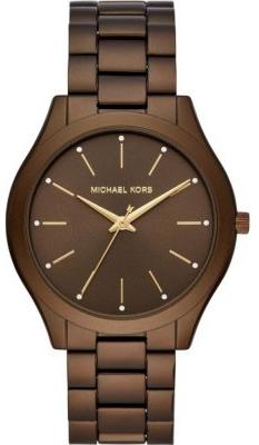  Shop Authentic Michael Kors Slim Runway Brown Dial Brown Steel Strap Watch For Women - MK4508 - Luxxuri
