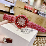  Shop Authentic Michael Kors Runway Three-Hand Quartz Red Dial Red Leather Strap Watch For Women - MK7179 - Luxxuri