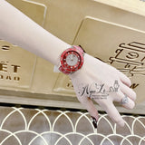  Shop Authentic Michael Kors Runway Three-Hand Quartz Red Dial Red Leather Strap Watch For Women - MK7179 - Luxxuri