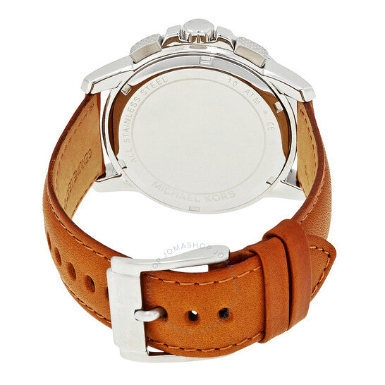  Shop Authentic Michael Kors Ryker Chronograph Analog Blue Dial Brown Leather Strap Watch For Men - MK8518 - Luxxuri