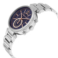  Shop Authentic Michael Kors Sawyer Navy Blue Dial Silver Steel Strap Watch for Women - MK6224 - Luxxuri