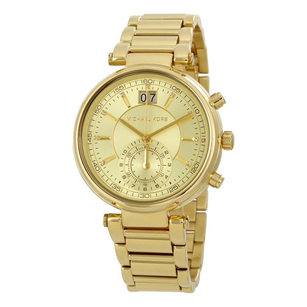  Shop Authentic Michael Kors Sawyer White Dial Gold Steel Strap Watch for Women - MK6362 - Luxxuri