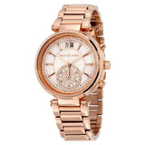  Shop Authentic Michael Kors Sawyer Mother of Pearl White Dial Rose Gold Steel Strap Watch for Women - MK6282 - Luxxuri
