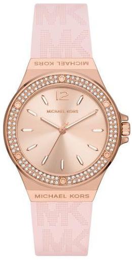 Shop Authentic Michael Kors Mini Lennox Three-Hand Rose Gold Dial Pink Silicone Strap Watch For Women - MK7282 - Luxxuri