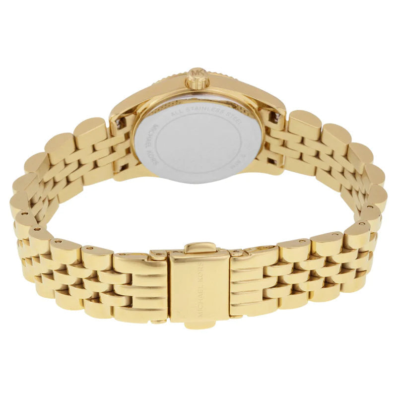  Shop Authentic Michael Kors Lexington Quartz Silver Dial Gold Steel Strap Watch For Women - MK3229 - Luxxuri