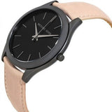  Shop Authentic Michael Kors Slim Runway Black Dial Beige Leather Strap Watch For Men - MK8510 - Luxxuri