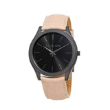  Shop Authentic Michael Kors Slim Runway Black Dial Beige Leather Strap Watch For Men - MK8510 - Luxxuri