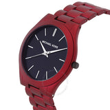  Shop Authentic Michael Kors Slim Runway Quartz Black Dial Red Steel Strap Watch for Men - MK8712 - Luxxuri