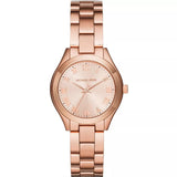  Shop Authentic Michael Kors Mini Slim Runway Rose Gold Dial Rose Gold Steel Strap Watch For Women - MK3457 - Luxxuri