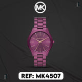  Shop Authentic Michael Kors Slim Runway Quartz Purple Dial Purple Steel Strap Watch For Women - MK4507 - Luxxuri
