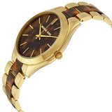  Shop Authentic Michael Kors Slim Runway Tortoise Shell Dial Two Tone Steel Strap Watch for Women - MK4284 - Luxxuri