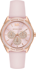 Michael Kors Quartz Pink Dial Pink Silicone Strap Watch For Women - MK6946
