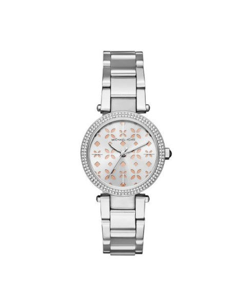  Shop Authentic Michael Kors Parker Silver Dial Silver Stainless Steel Strap Watch for Women - MK6483 - Luxxuri