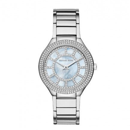  Shop Authentic Michael Kors Kerry Mother of Pearl Dial Silver Stainless Steel Strap Watch for Women - MK3395 - Luxxuri