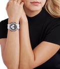  Shop Authentic Michael Kors Sidney Multifunction Black Dial White Silicone Strap Watch For Women - MK6947 - Luxxuri