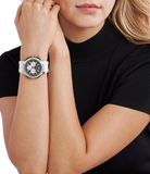  Shop Authentic Michael Kors Sidney Multifunction Black Dial White Silicone Strap Watch For Women - MK6947 - Luxxuri