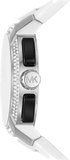  Shop Authentic Michael Kors Sidney Multifunction Black Dial White Silicone Strap Watch For Women - MK6947 - Luxxuri