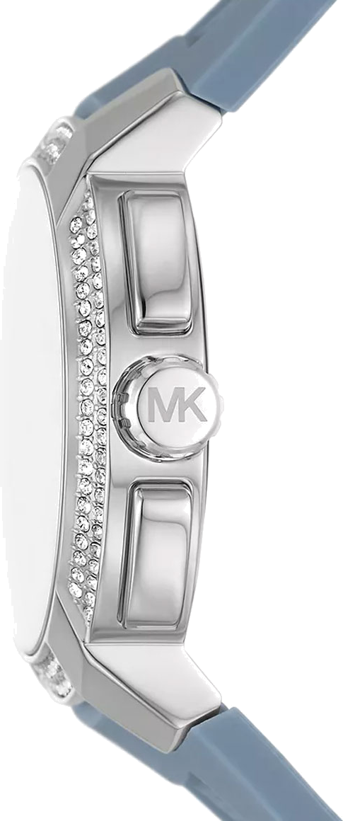 Michael Kors Sidney Chambray Multifunction Blue Dial Blue Silicone Strap Watch For Women - MK7220